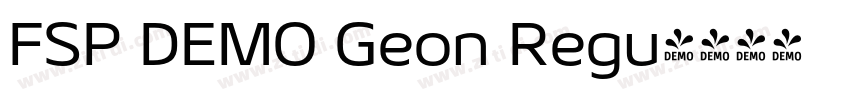 FSP DEMO Geon Regu字体转换 FSP DEMO Geon Regu字体转换